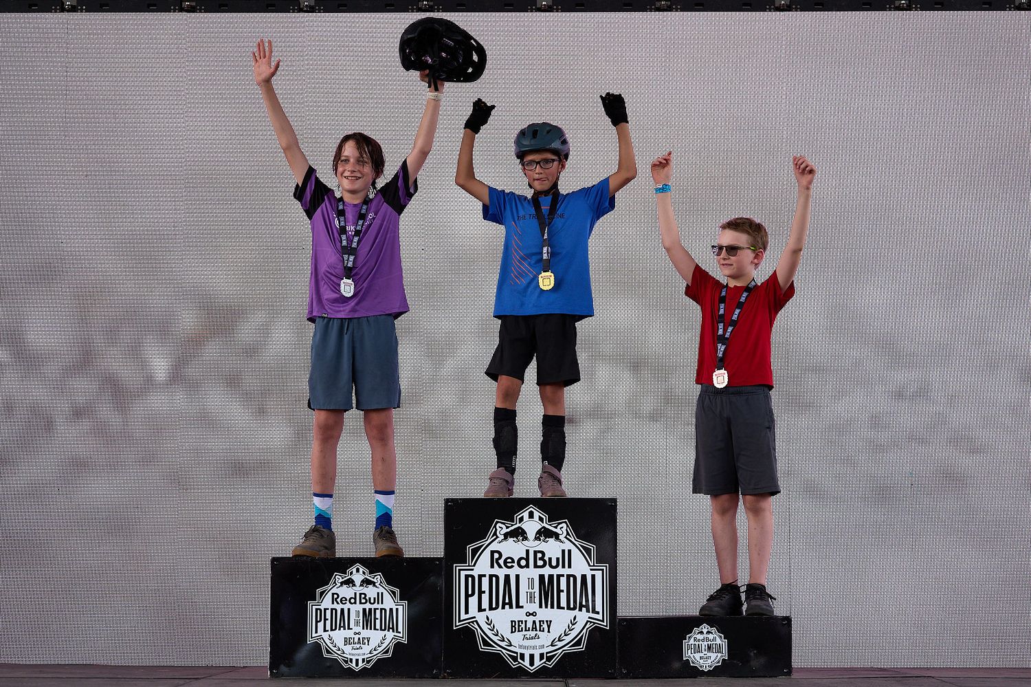 Young riders on the podium at Bentonville Bike Fest
