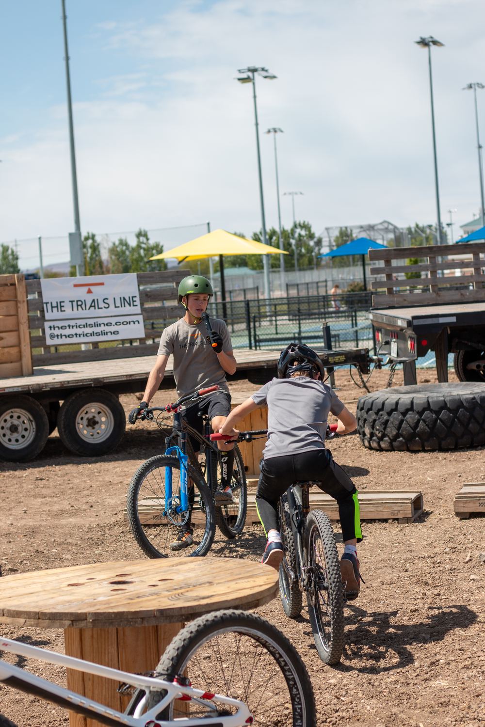 Coaching riders at The Trials Line